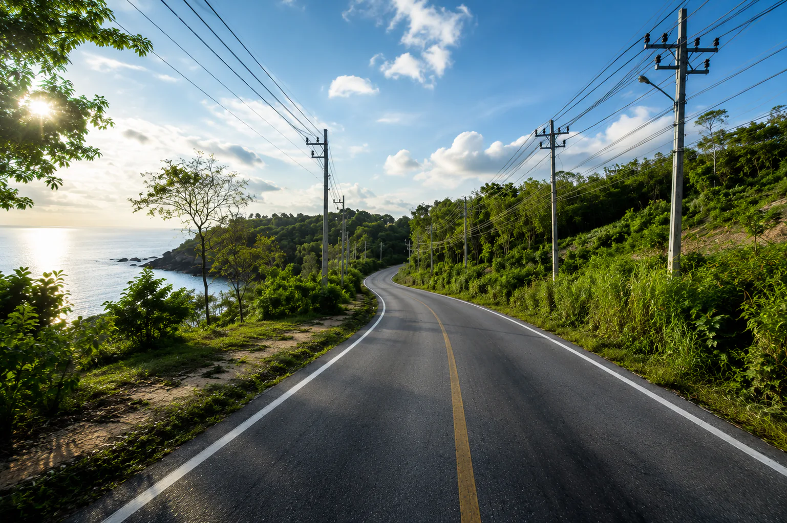 Scenic road through Koh Chang