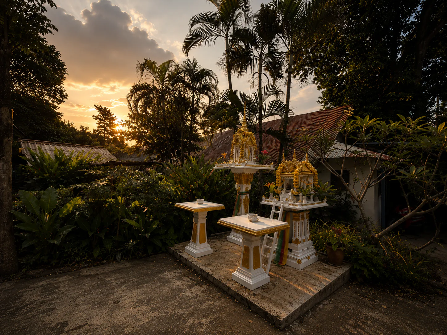 Evening atmosphere at Vanara Retreat